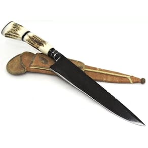 Faca Gaucha Forjada, Aço Carbono Black Forja - 8 pol