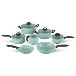 Conjunto De Panelas 7 Pcs Ceramic Life Suprema Verde