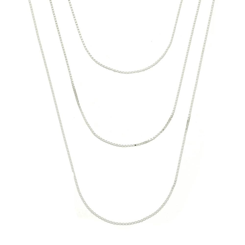 Colar De Prata 925 Feminino Veneziana 3 em 1 Gargantilha