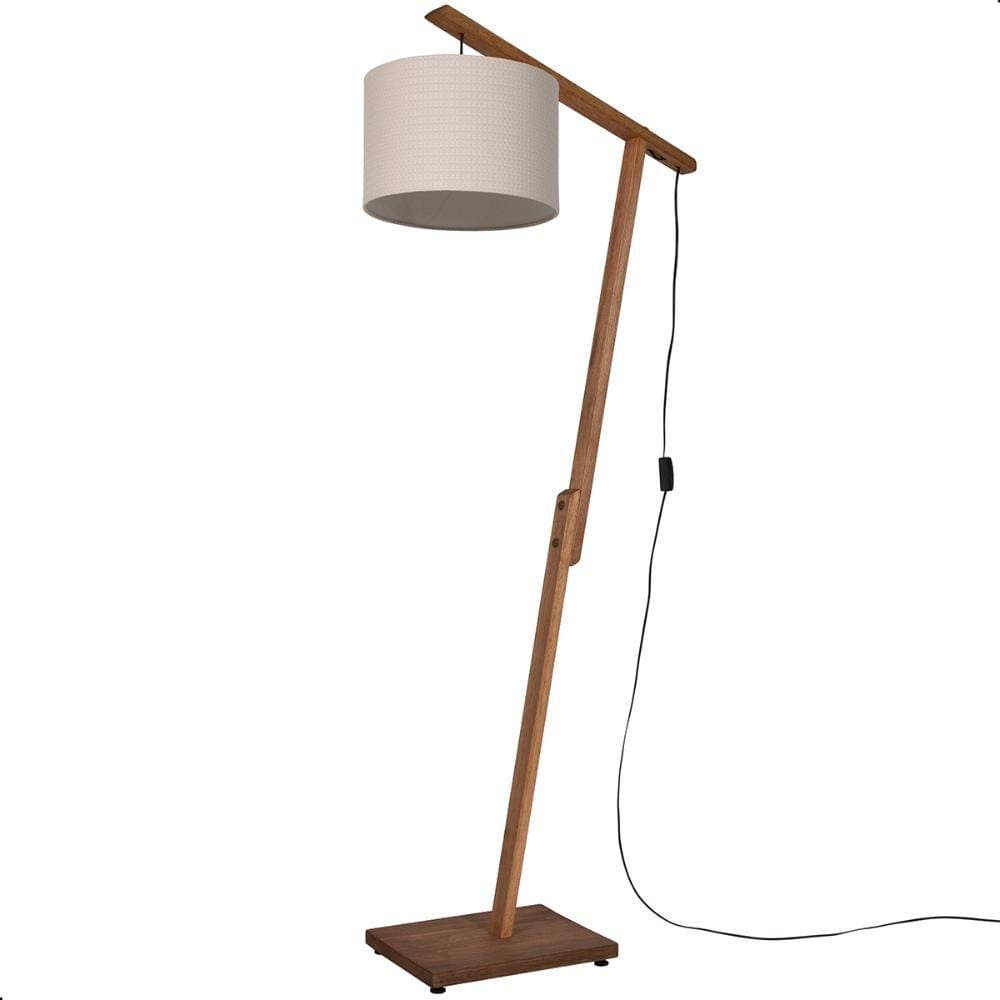 Luminaria De Chão Aurora Abajur De Tecido Tramê 160cm