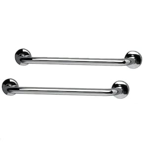 Alça Apoio 30cm Aço Inox Kit 2 Uni Barra Suporte Anti Queda Idoso Gestante Cadeirante PCD Crianças Banheiro Escada Corrimao