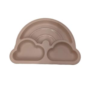 Prato Tigela De Plastico Arco-Iris Infantil Para Menina Rosa