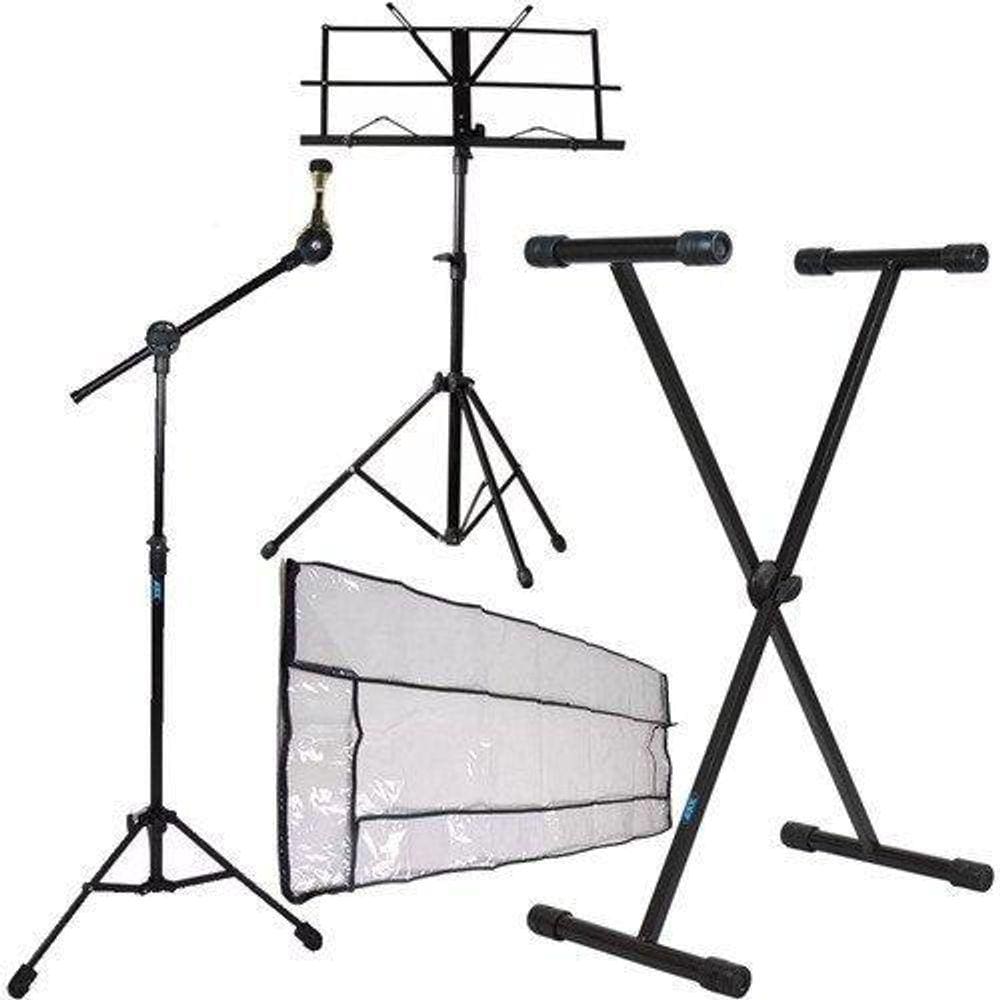 Kit Acessórios Teclado Com Cobertura + Suporte Partitura