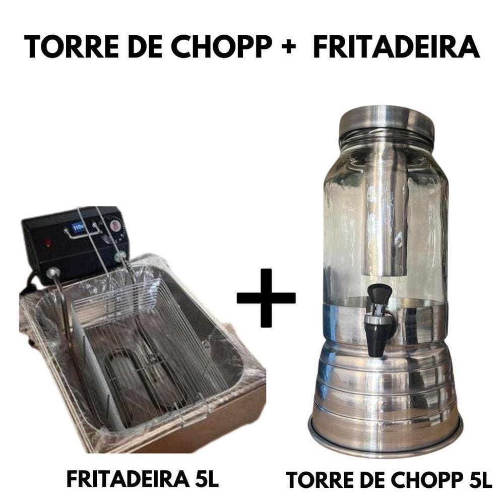 Kit Fritadeira Eletrica E Torre De Chopp