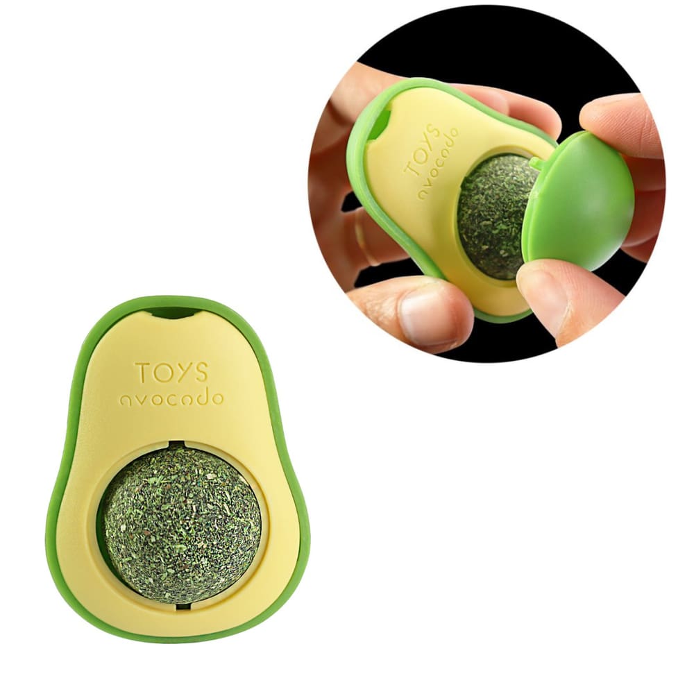 Catnip Abacate Brinquedo Bola Interativo 360° para Gatos