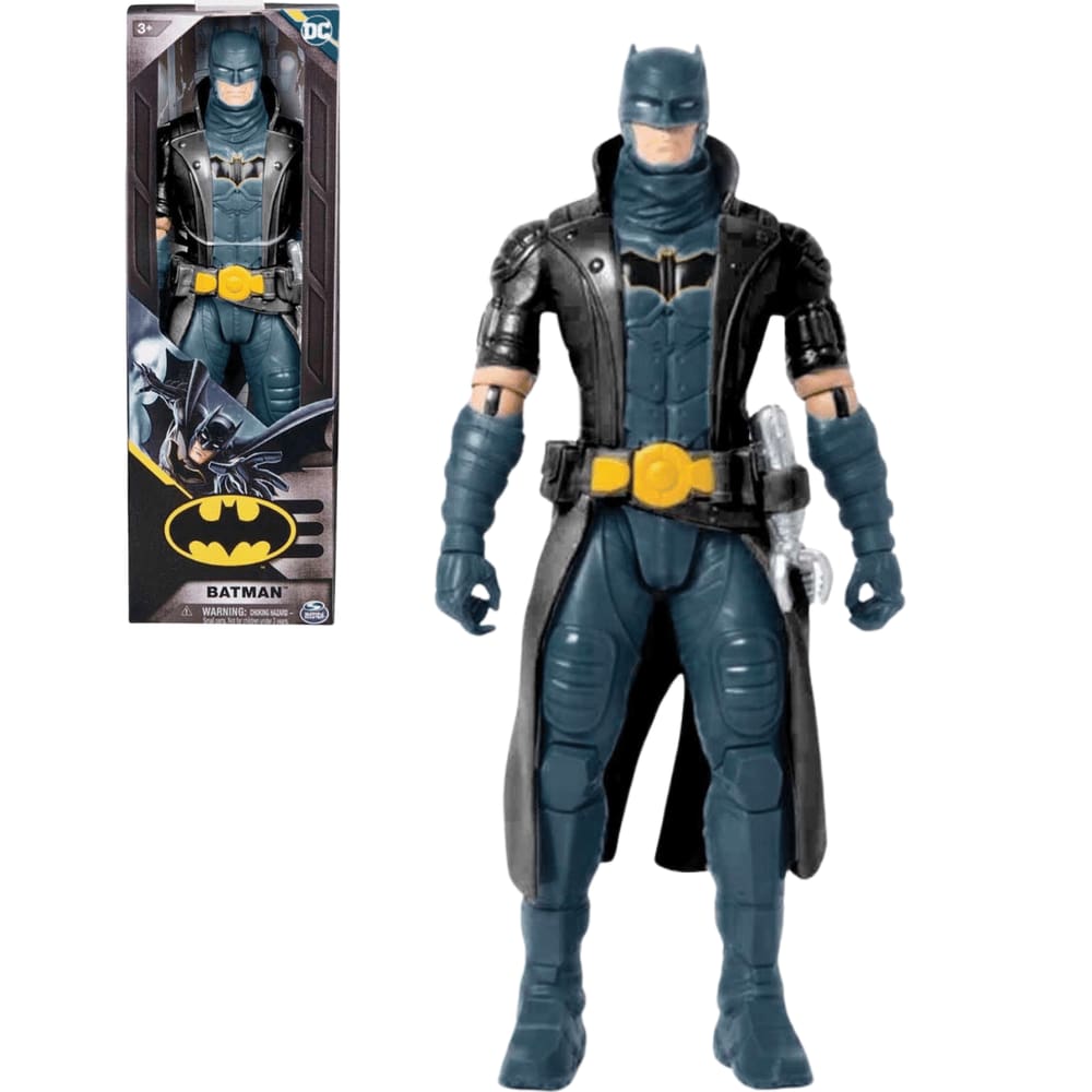 Boneco Batman de 30cm DC Azul com Sobretudo Preto Sunny