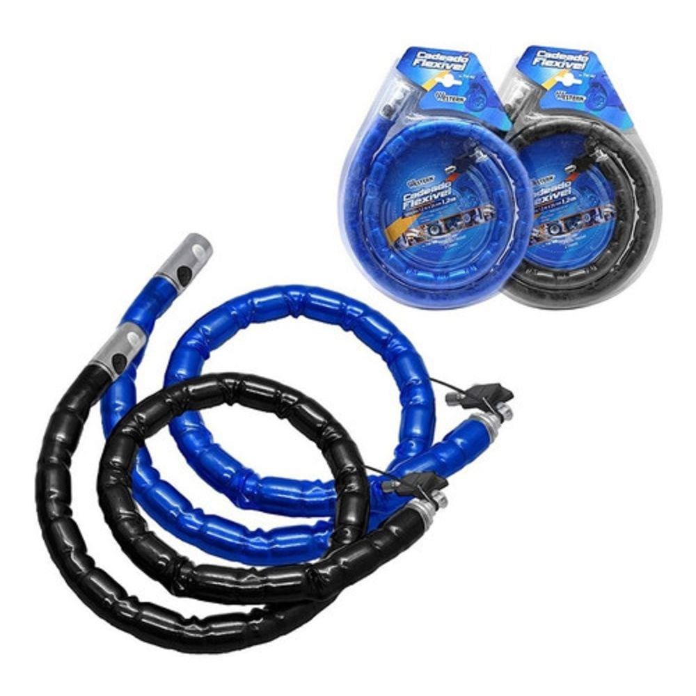 Cadeado Flexivel 1,2M Com Chave Tm-40