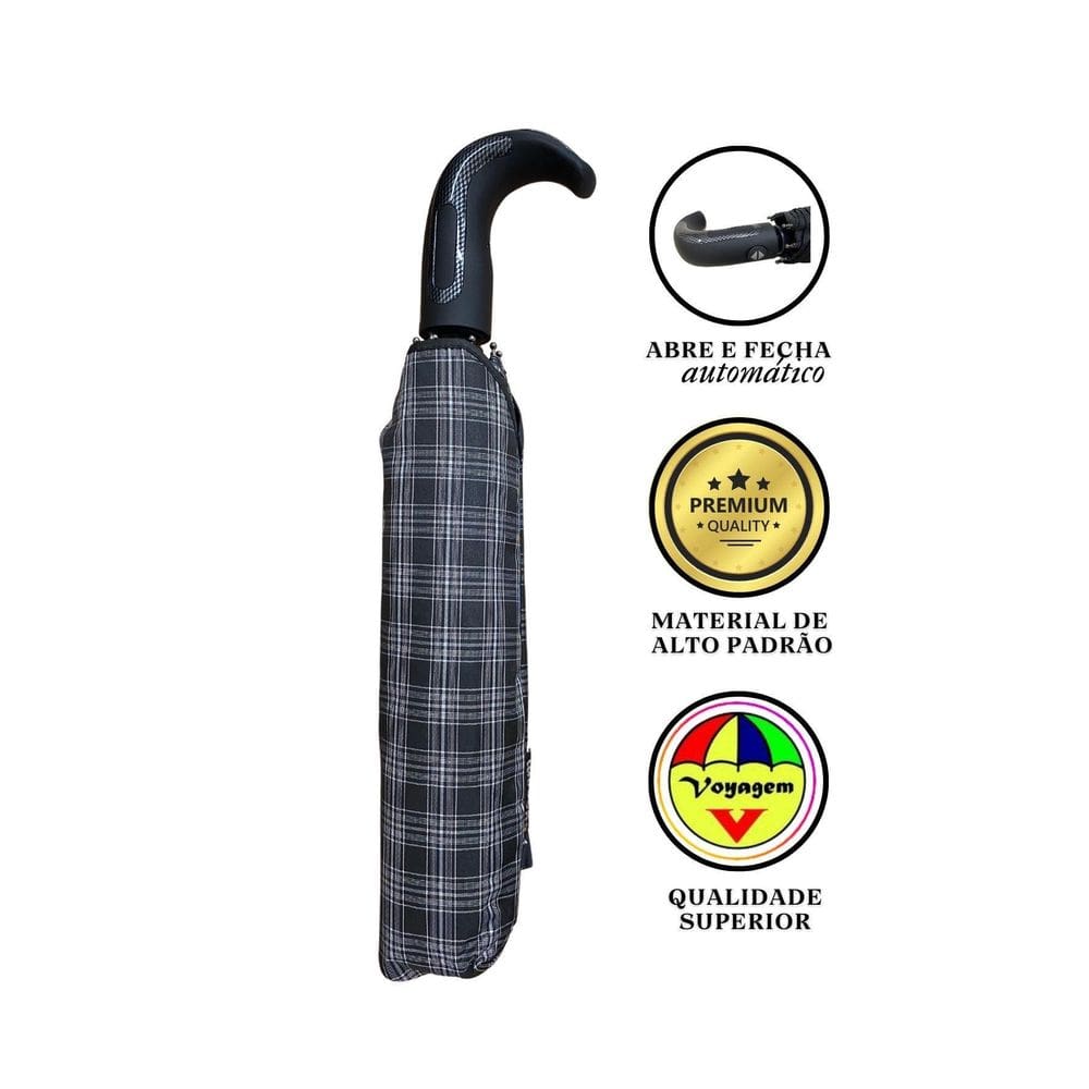 Guarda Chuva Automático Luxo  Voyagem 9027 Pt/Br