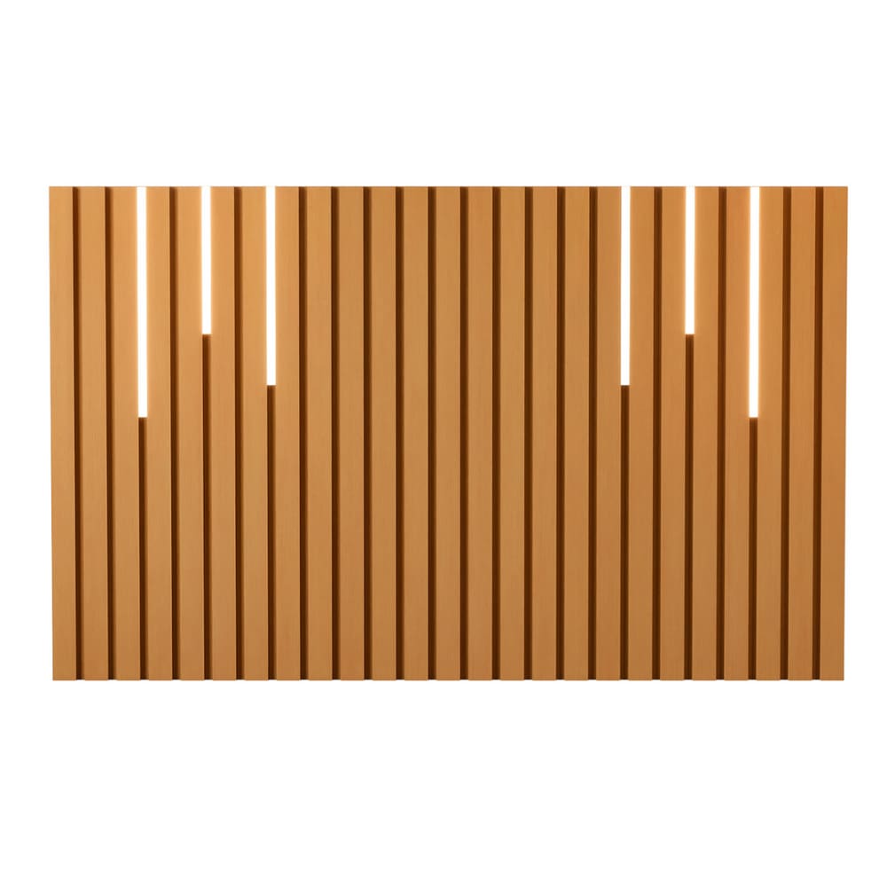 Cabeceira Ripada de Casal com Kit Led Yokohama Nature