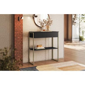 Aparador Industrial 2 Gavetas Dijon Preto Ac
