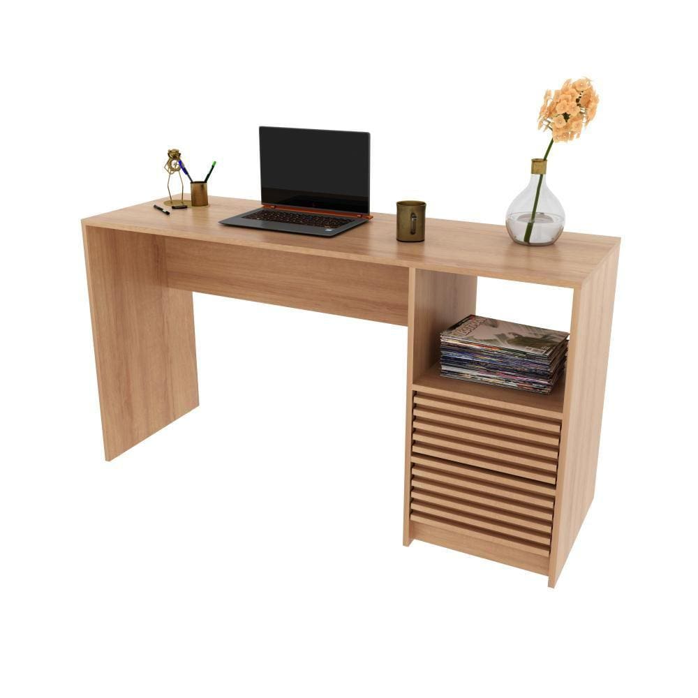 Escrivaninha para Quarto com 2 Gavetas Tecnomobili Amêndoa - ME4174