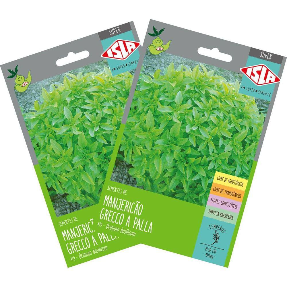 2X Sementes de Manjericão Grecco a Palla Super ISLA