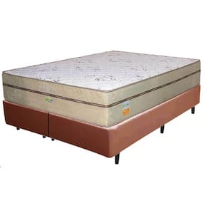 Base Box Bipartida com Colchão Toronto Ecotec Queen Molas Ensacadas 62x198x158 Cor Marrom