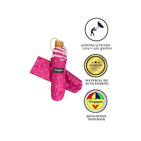 Guarda Chuva Reforçado Voyagem 010R - Contra O Vento Pink