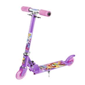 Patinete Infantil De Ferro 2 Rodas C/Luz Ariel e Princesas