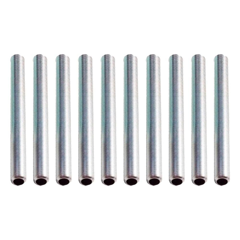 10 Niples Barra Rosqueada Haste P/ Lustres 100mm 10cm Marcai