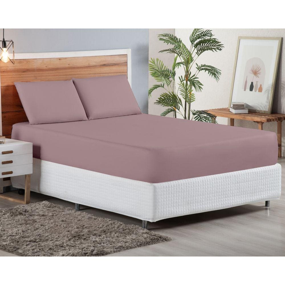 Jogo de Lençol com Elastico Cama Casal Hypercal Premium.