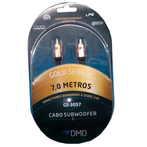 Diamond Cable GS-3057 Gold Series Cabo para Subwoofer Conectores Banhados Ouro 24K 7 Metros