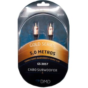 Diamond Cable GS-3057 Gold Series Cabo para Subwoofer Conectores Banhados Ouro 24K 5 Metros