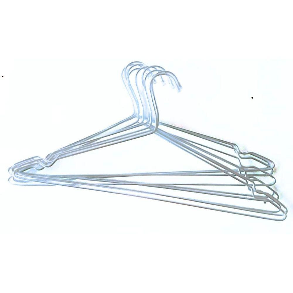Atacado!!! Cabides Adulto Cromado com Ponteira Transparente 100 PEÇAS
