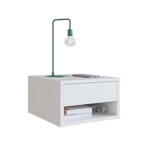 mesa de cabeceira suspensa slim 1 gv branca