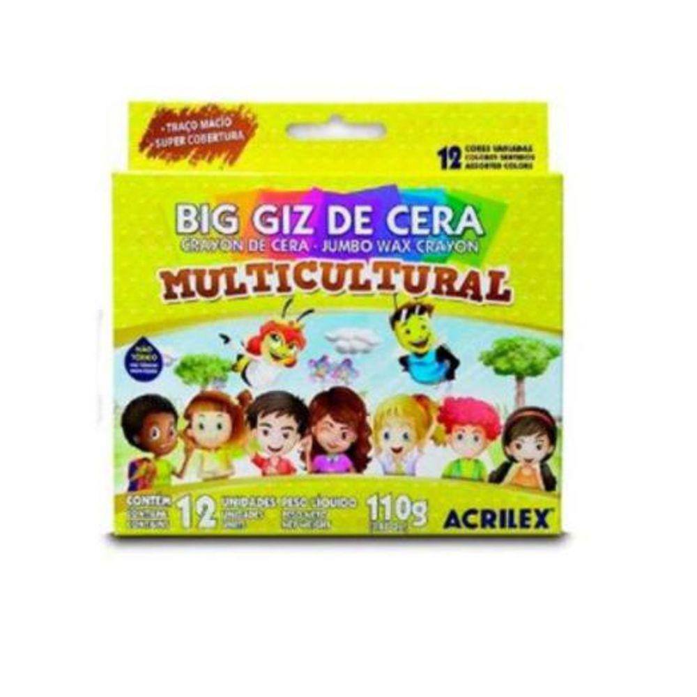 Big Giz de Cera Multiculural 12 cores Acrilex