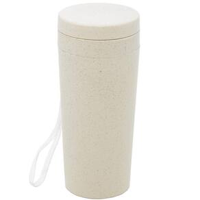Copo Termico Bambu Ecologico Parede Dupla + Tampa Alca 310Ml