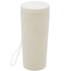 Copo Termico Bambu Ecologico Parede Dupla + Tampa Alca 310Ml