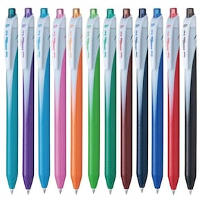 Caneta Em Gel Pentel Energel Wave 0.7mm Retrátil Kit C/ 12 Cores