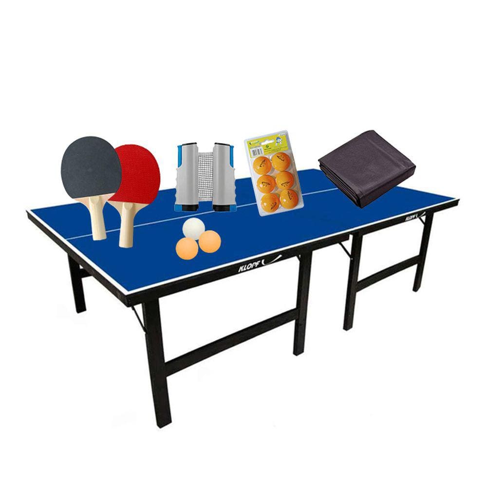 MESA DE PING PONG MDP 15mm 1001 KLOPF + Kit 5091 + 6 Bolinhas Laranja + Capa