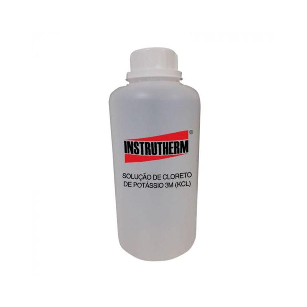 Solução Cloreto Potássio Kcl 3M 1l Manutenção Conservação Eletrodos Ph Vidro Instrutherm
