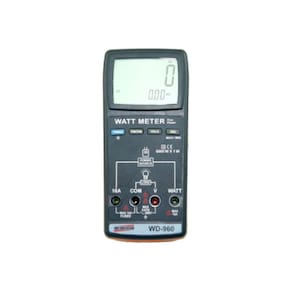 Wattímetro Digital Corrente Tensão Potência Ativa Grandezas Elétricas Wd-960 Portátil Ponta Prova Instrutherm