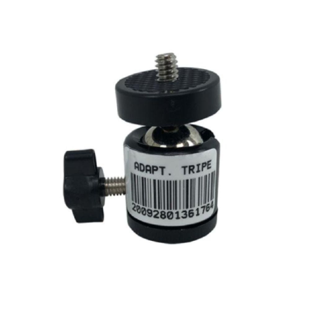 Adaptador Tripé Rosca 3/8 ¼ Rotação 90° E 360° Esférica Portátil Utilizado Diversos Equipamentos Instrutherm