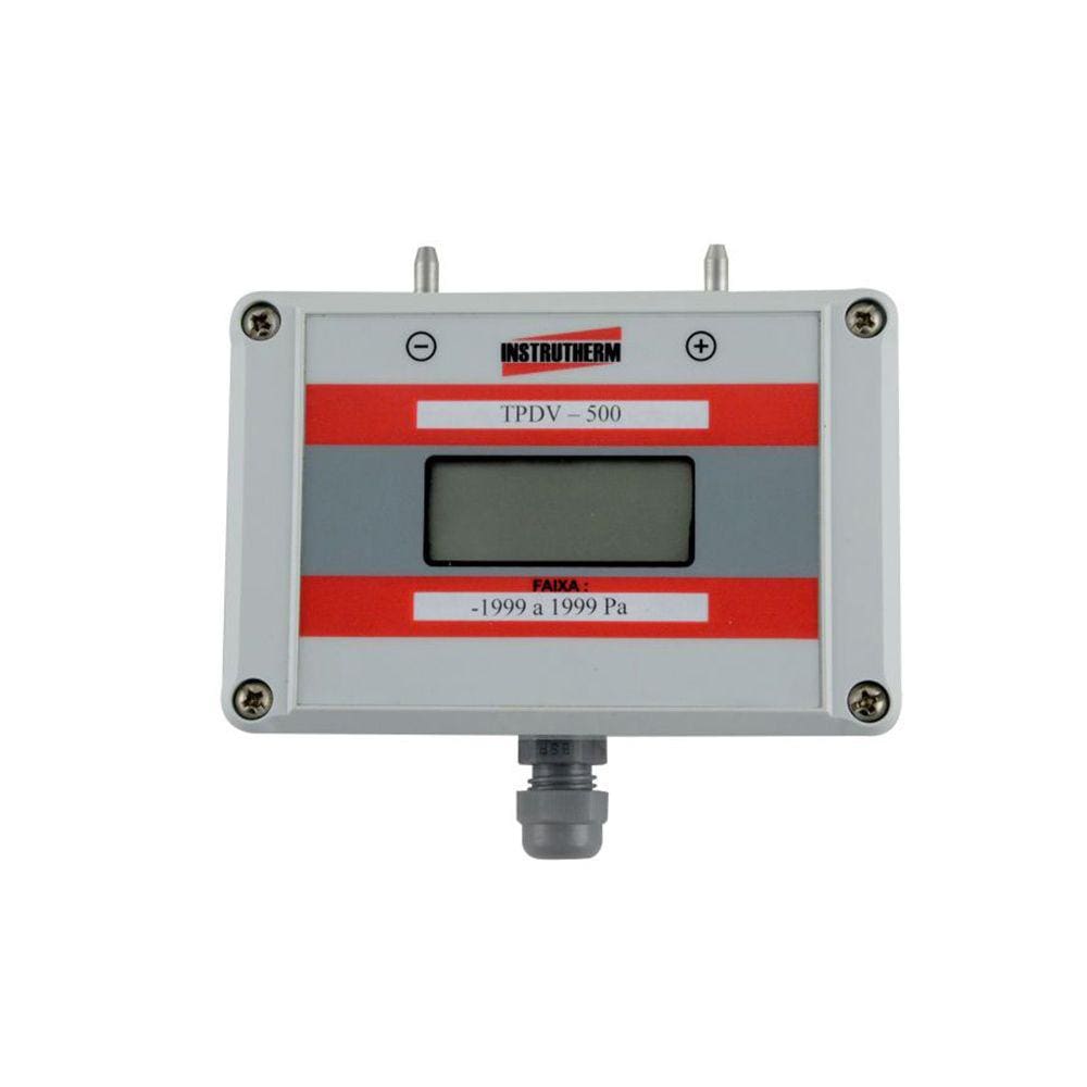 Transmissor Pressão Digital Diferencial Escala -1999 A 1999 Pa Sensor Tpdv-500 Portátil Instrutherm