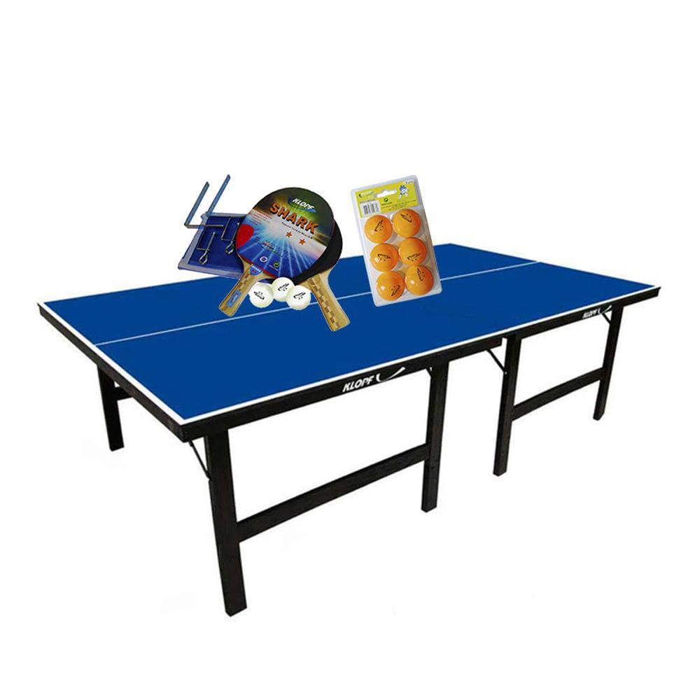 MESA DE PING PONG MDP 15mm 1001 KLOPF + KIT Completo 5031 + Kit 5076