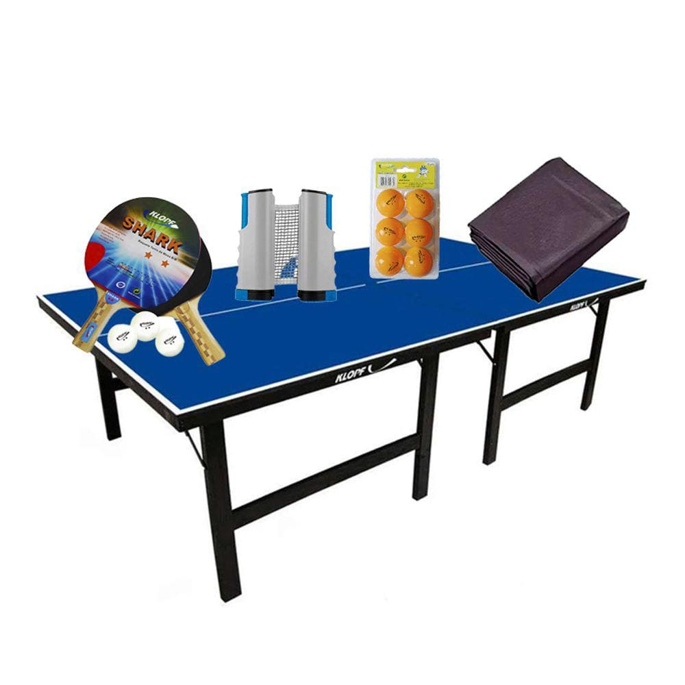 MESA DE PING PONG MDP 15mm 1001 KLOPF + Kit 5055 + Kit 55096 + Kit 5076 + Capa