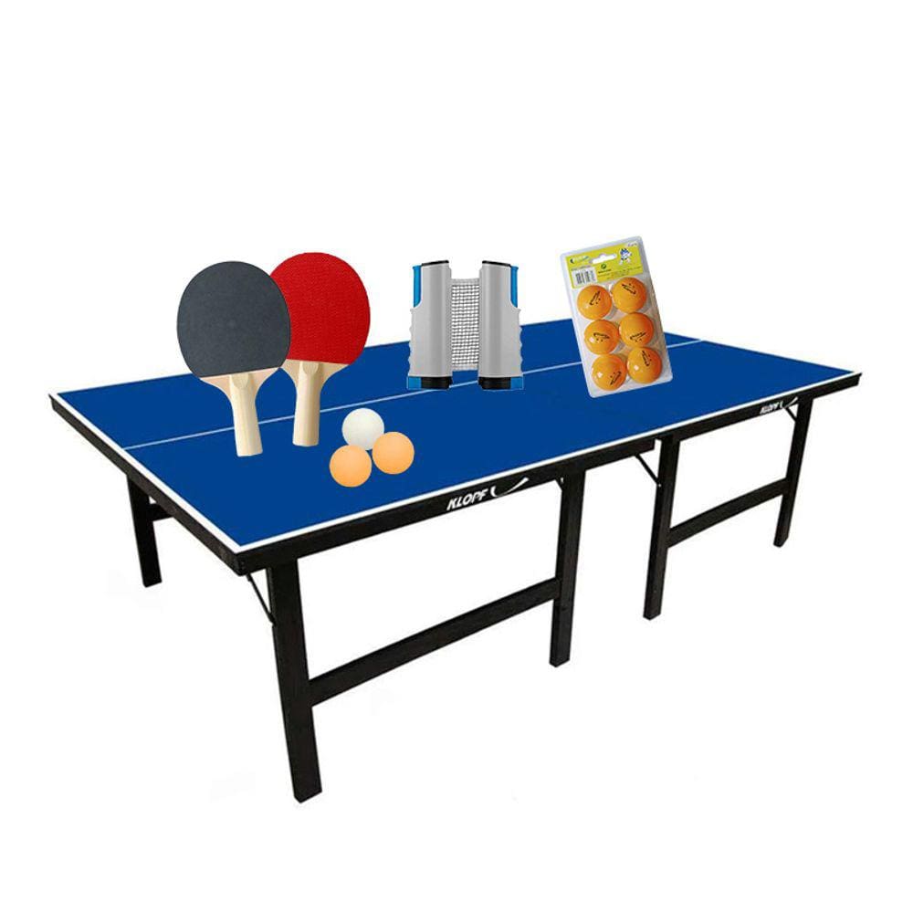 MESA DE PING PONG MDP 15mm 1001 KLOPF + Kit 5091 + 6 Bolinhas Laranja