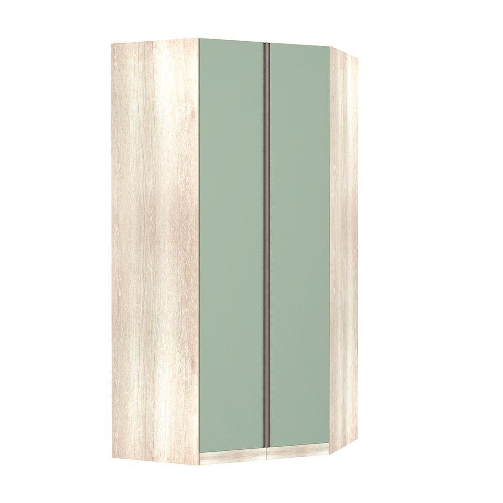 Guarda Roupa Modulado Canto Closet 2 Portas e 7 Prateleiras 111,9cm Prime Luciane Móveis