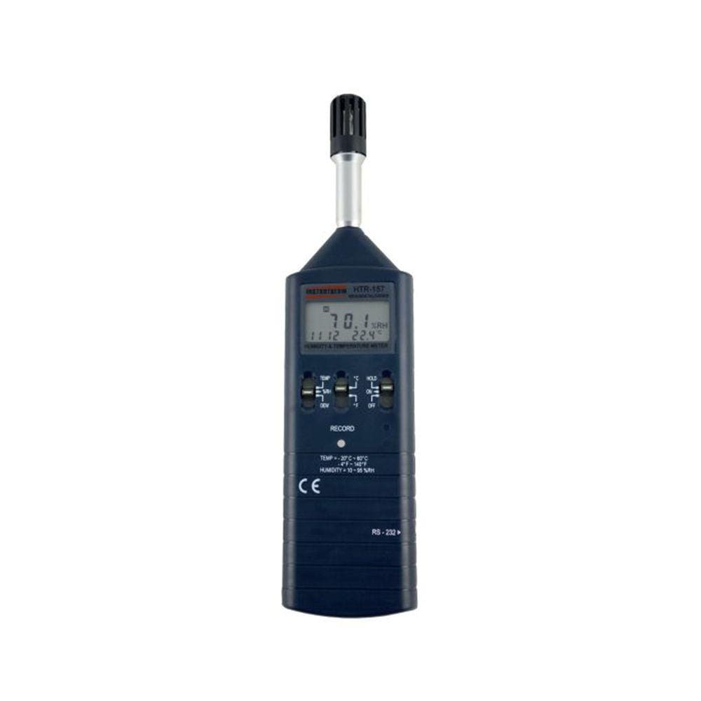 Termo Higrômetro Digital Temperatura Umidade Ponto Orvalho Datalogger Rs-232 Htr-157 Portátil Instrutherm Com Estojo