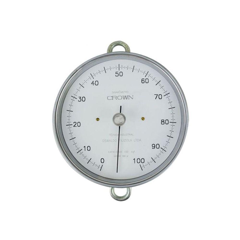Dinamômetro Circular Força Tração Faixa 0 A 100Kgf Alumínio Divisão 500Gf Analógico Ar-100 Portátil Instrutherm