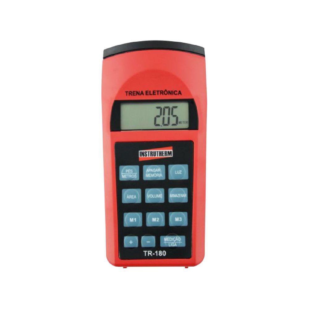 Trena Ultrassônica Digital Mira Laser Escala 0,91 A 15,00M Área Volume Tr-180 Portátil Instrutherm