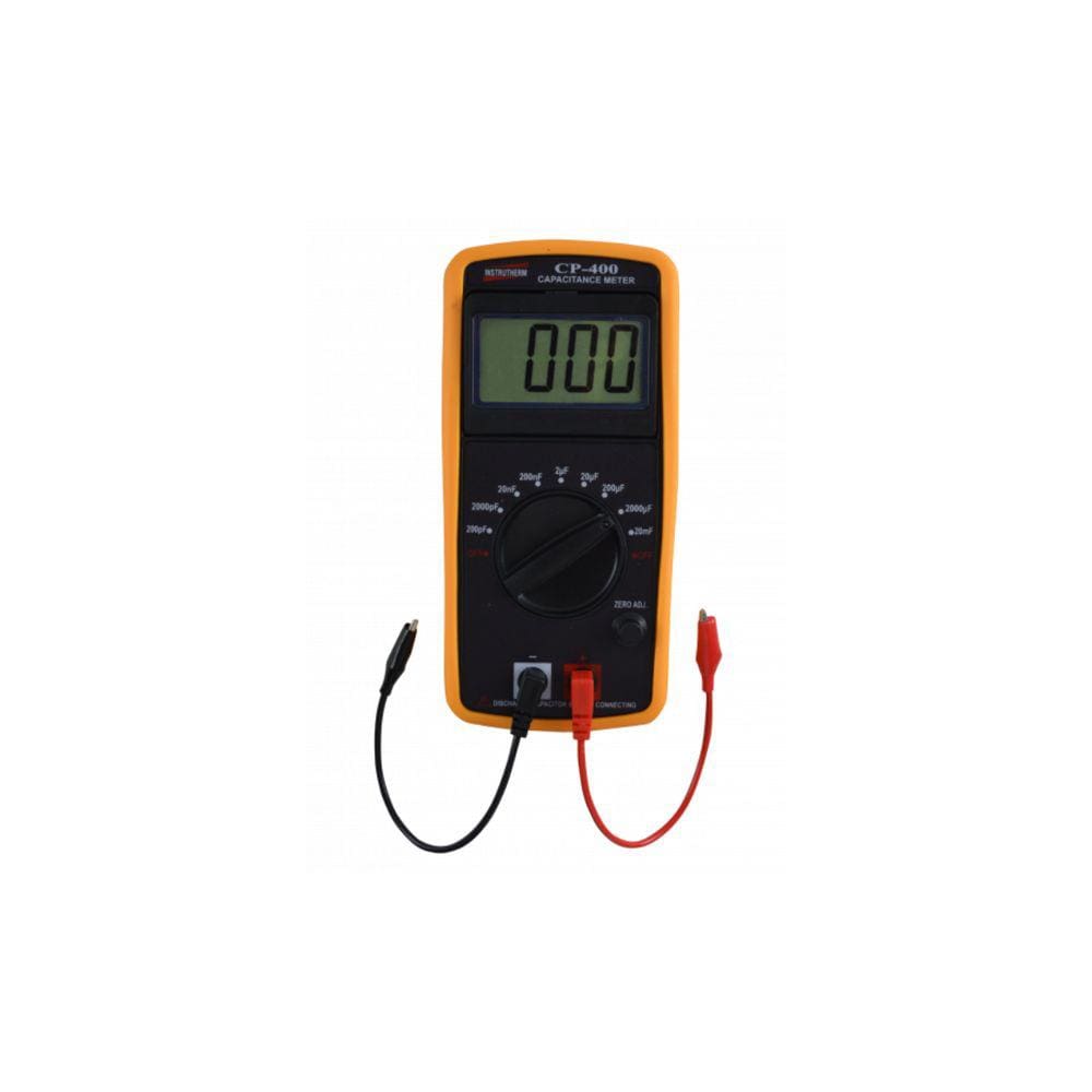 Capacímetro Digital Escala 200Pf A 20Mf Tela Reclinável Ajuste Zero Holster Cp-400 Portátil Instrutherm Ponta Prova
