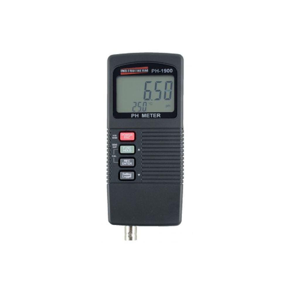 Medidor Ph Digital Mv Faixa 0,00 A 14,00 Rs-232 Datalogger Memória Máx Mín Hold Ph-1900 Portátil Instruttherm