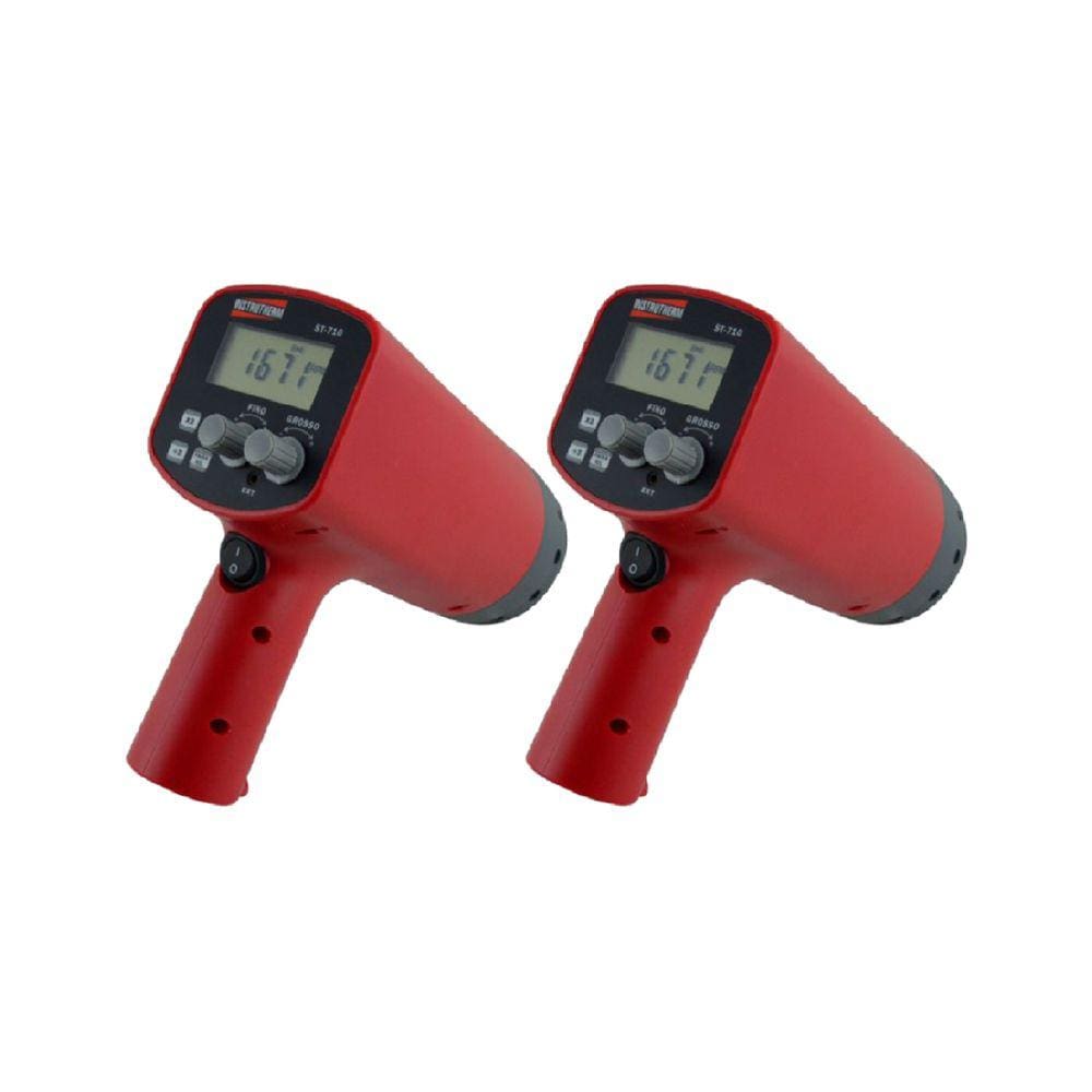 Kit 2 Estroboscópio Digital 50 A 12.000Fpm 3 Faixas Medição Ajuste Grosso Fino 220V  St-710 Portátil Instrutherm