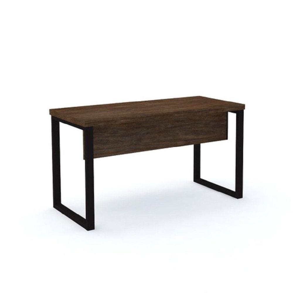 Mesa de Escritório Madeira 150x60x75cm M150/60pe40tub Embua Terra/Preto