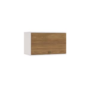 Armário Aéreo Celeste Kappesberg 100% MDF 1 Porta Basculante Branco/Nogueira 60cm