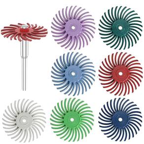 Kit Disco Roda De Cerdas 9 Peças De Polimento Micro Retífica