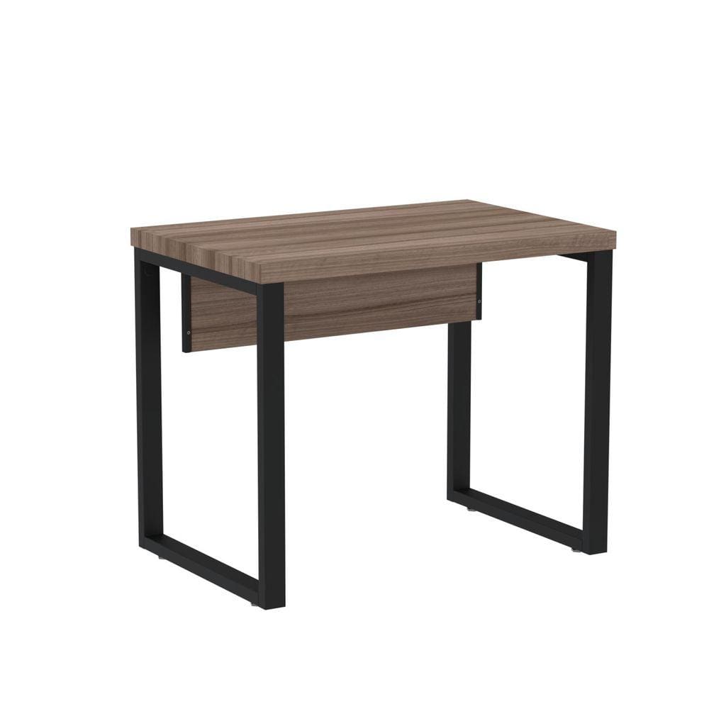 Mesa de Escritório Madeira 900x600x750mm M900pe40tub Walnut/Preto