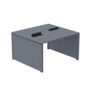 Mesa de Plataforma Dupla para 2 Pessoas Corporativa 160x140/2p Grafito