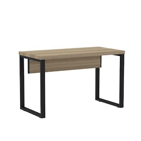 Mesa de Escritório Madeira 150x70x75cm M150/70pe40tub Noce Naturalle/Preto